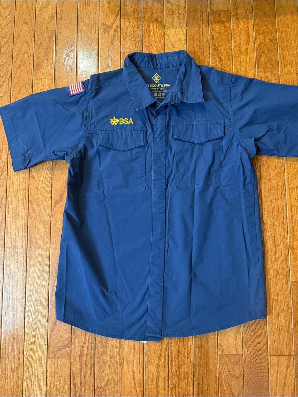 BSA Boys Navy Short Sleeve Uniform Shirt